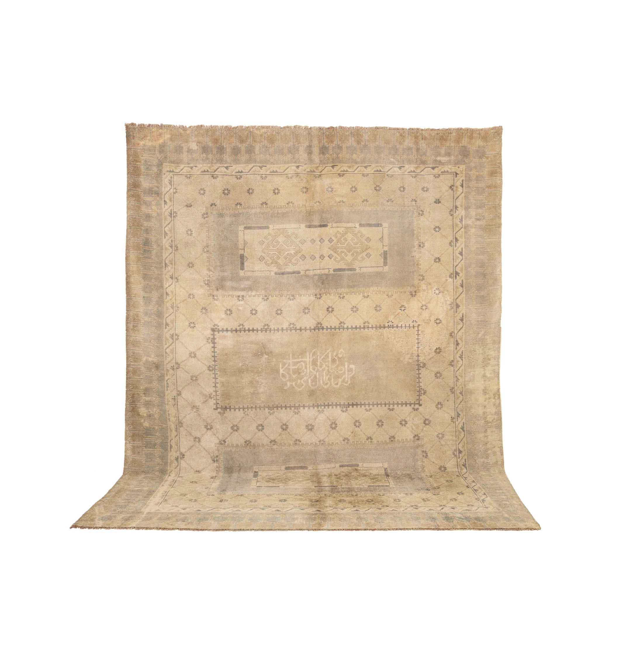 トルコヴィンテージラグ OldTurkishVintage Oushak Rug Antique Turkish Oushak Rug No. j2630 - J&D Oriental Rugs Co