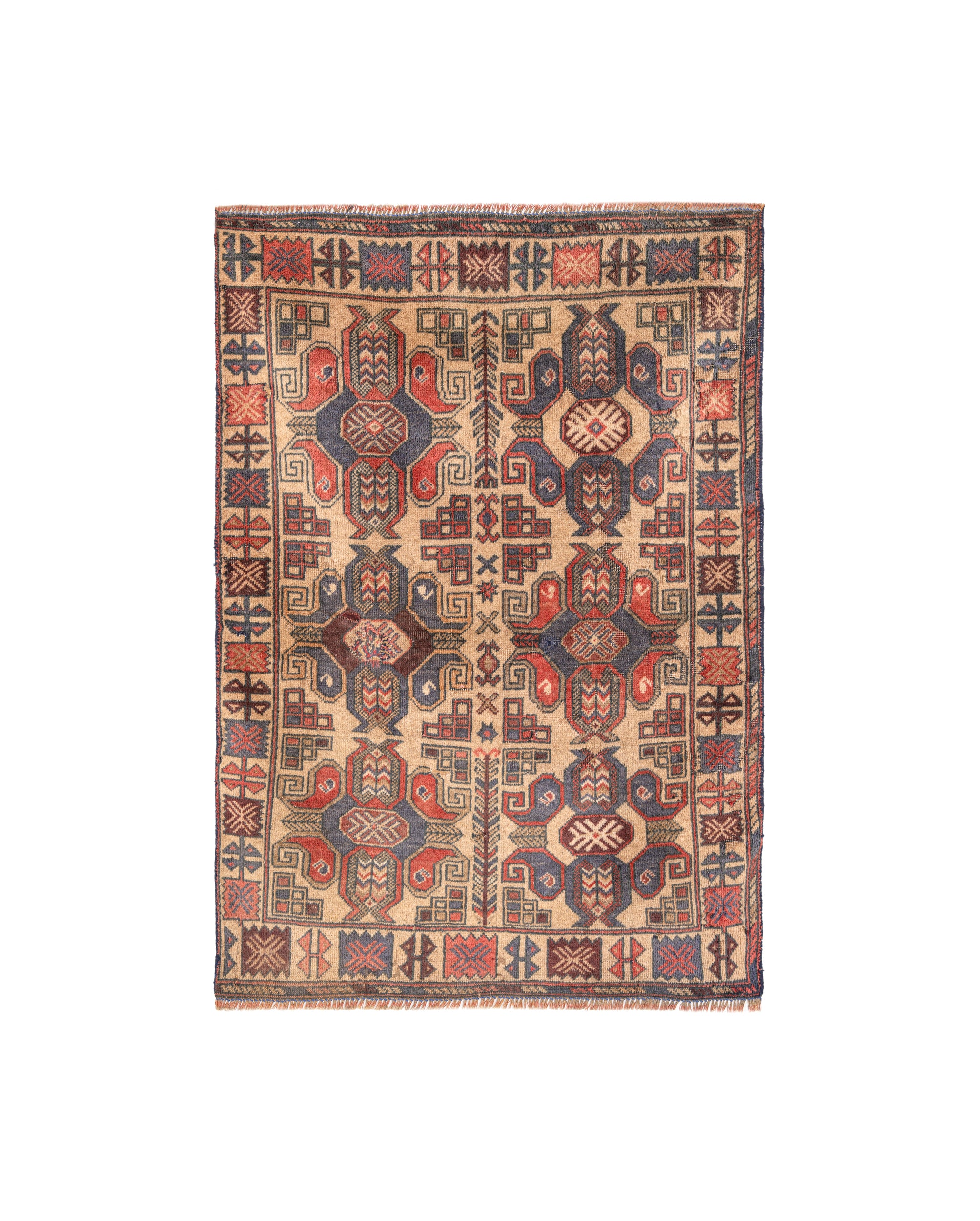 Vintage Baloch Rug 4'8" x 3'