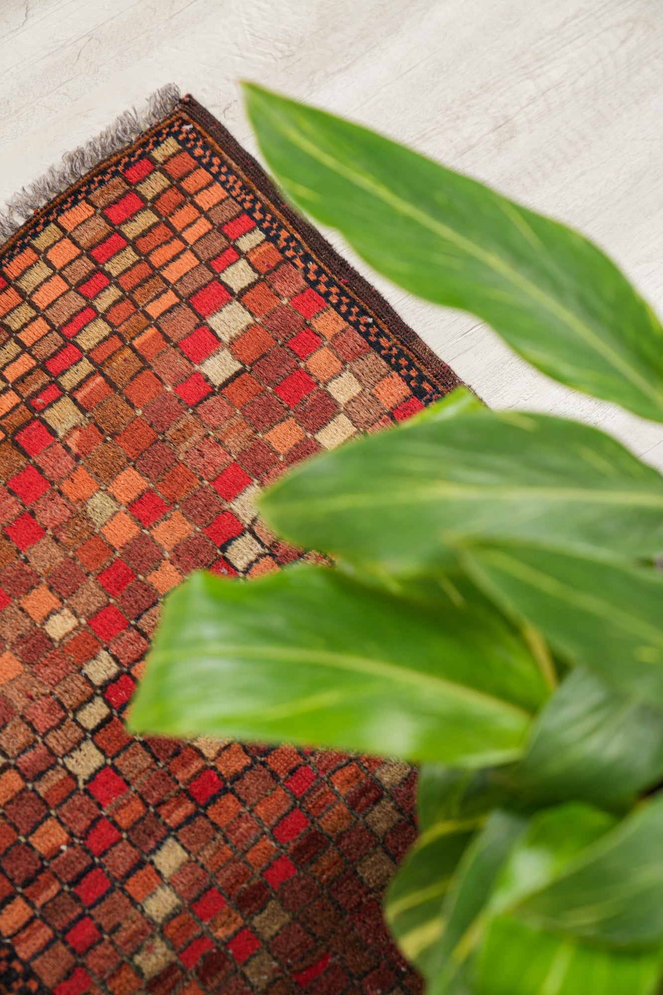 Vintage Turkmen compartment Rug 3' x 1'9"
