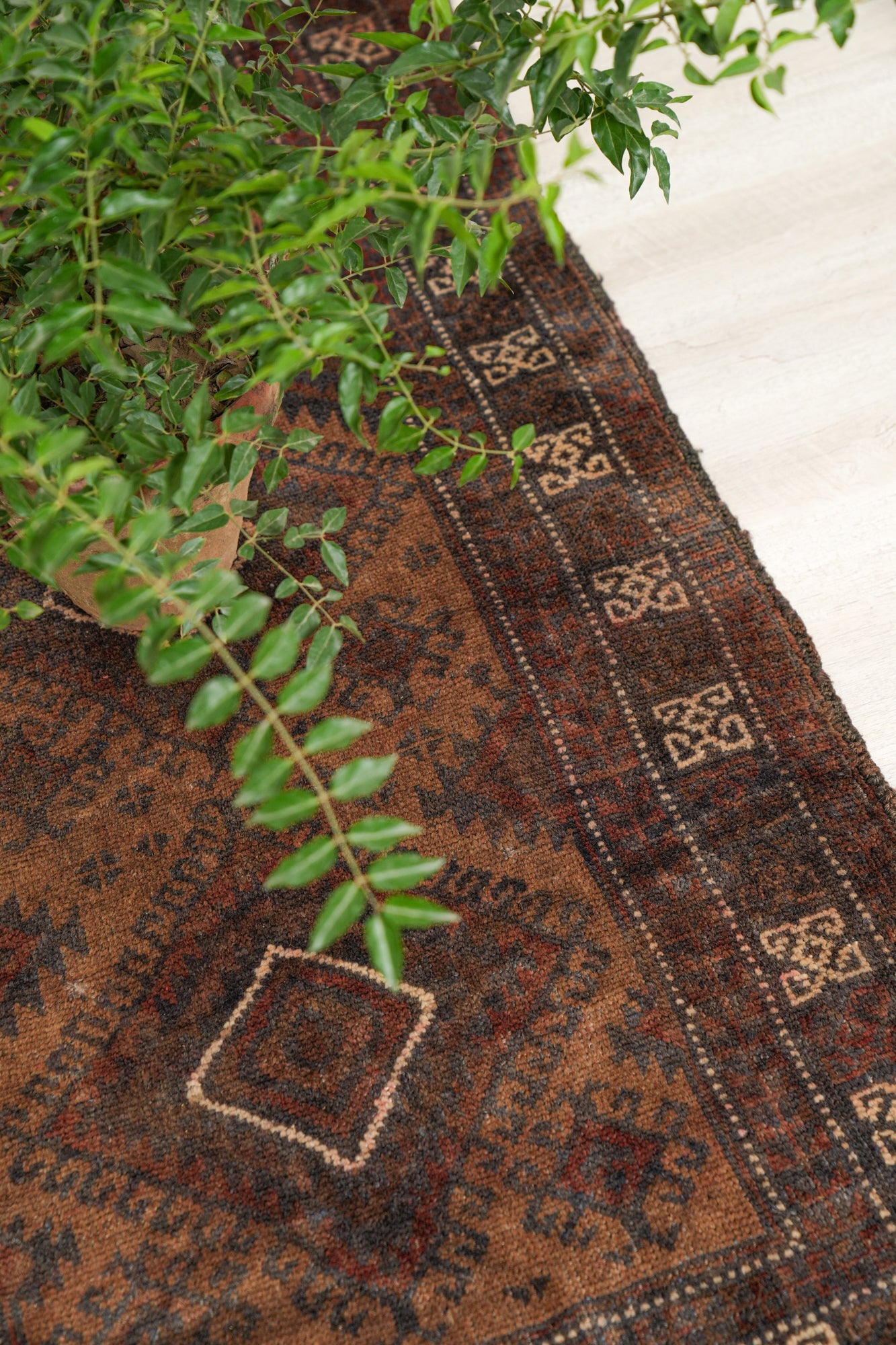 Vintage Baloch Tribal Rug 4'8" x 2'8"