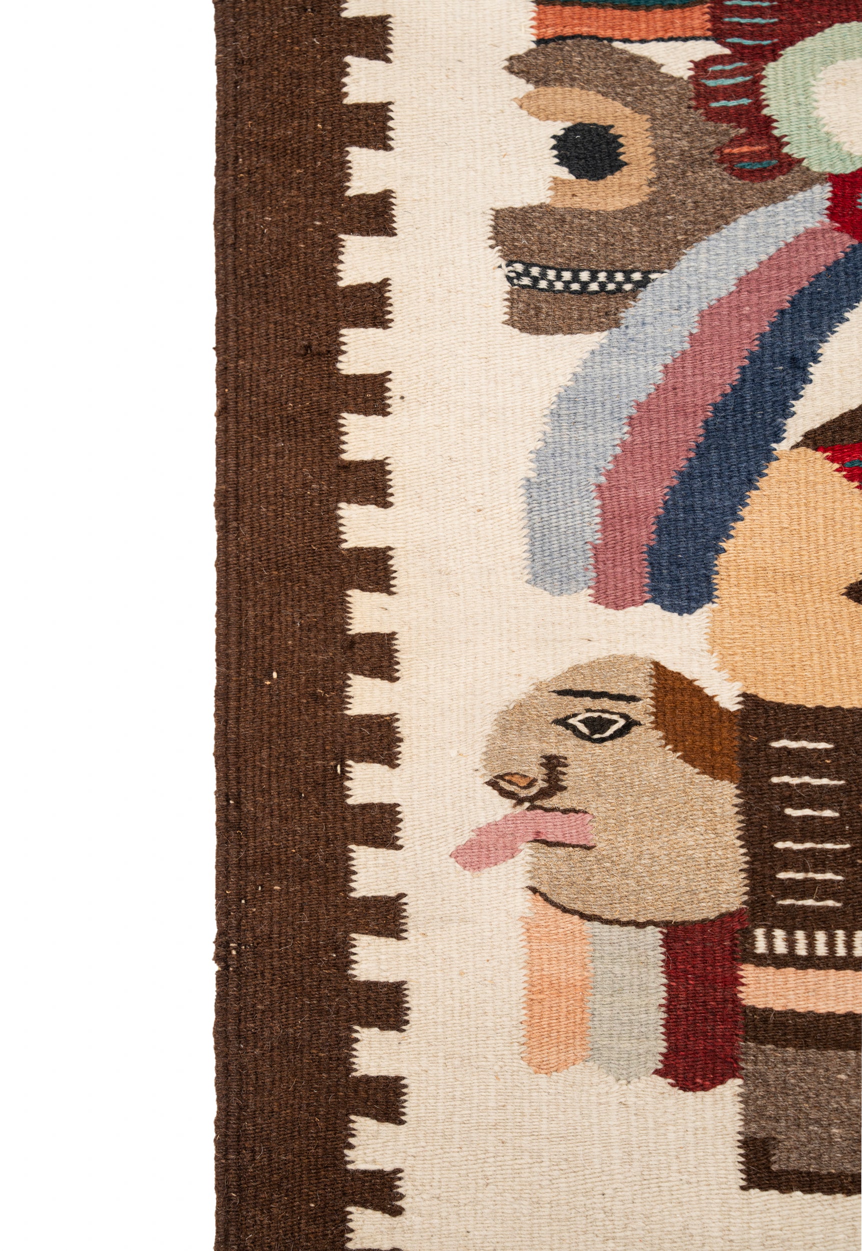 Vintage Aztec Tapestry 3'6" X 2'1"