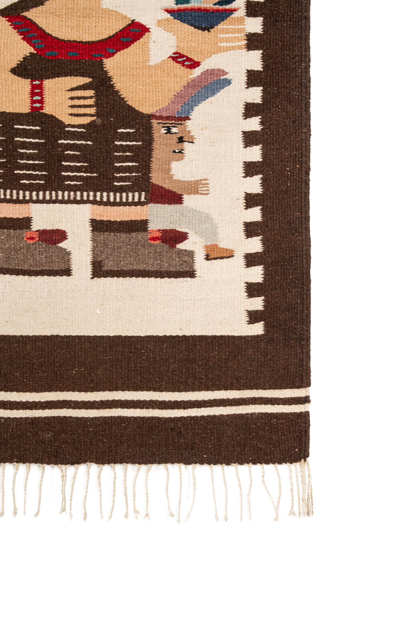 Vintage Aztec Tapestry 3'6" X 2'1"