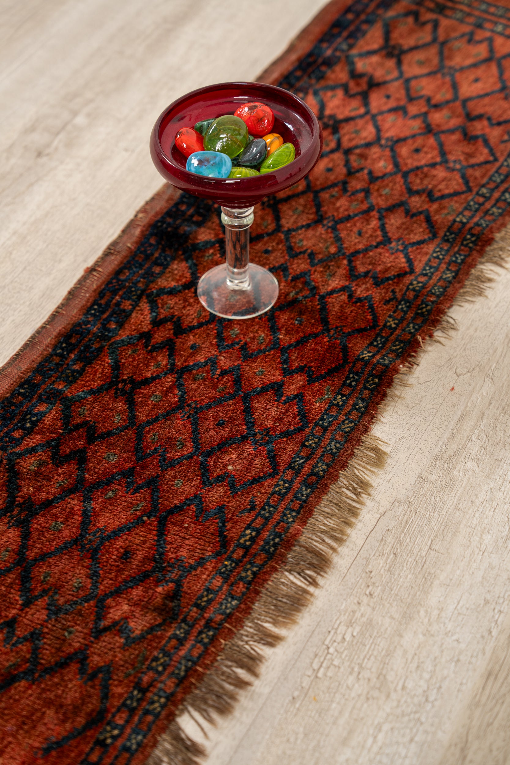 Vintage Turkmen Torba Panel Rug 3'10" x 9"