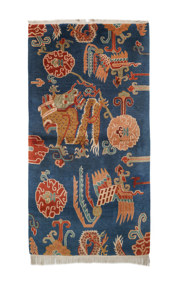 Antique Peking Dragon Rug 5'7" x 3'