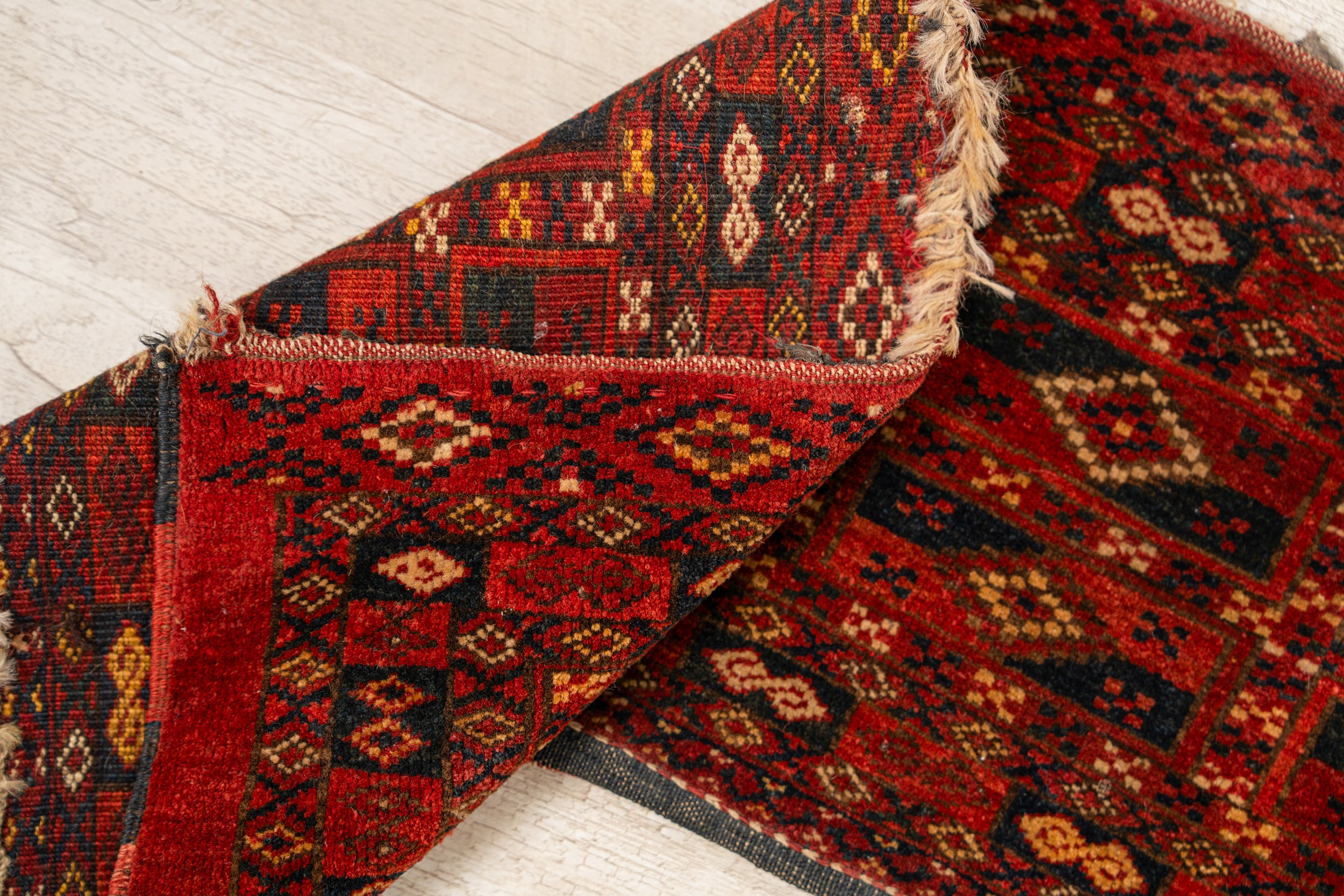 Antique Turkmen Torba Panel Rug 5'10" x 1'1"