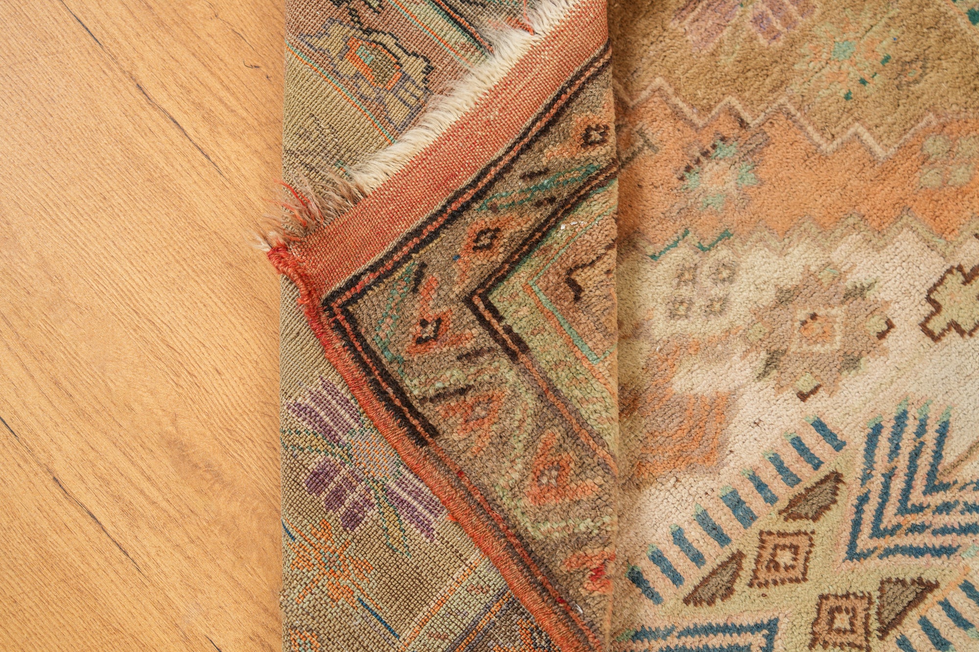 Vintage Turkish Oushak Rug 4'7" x 3'1"