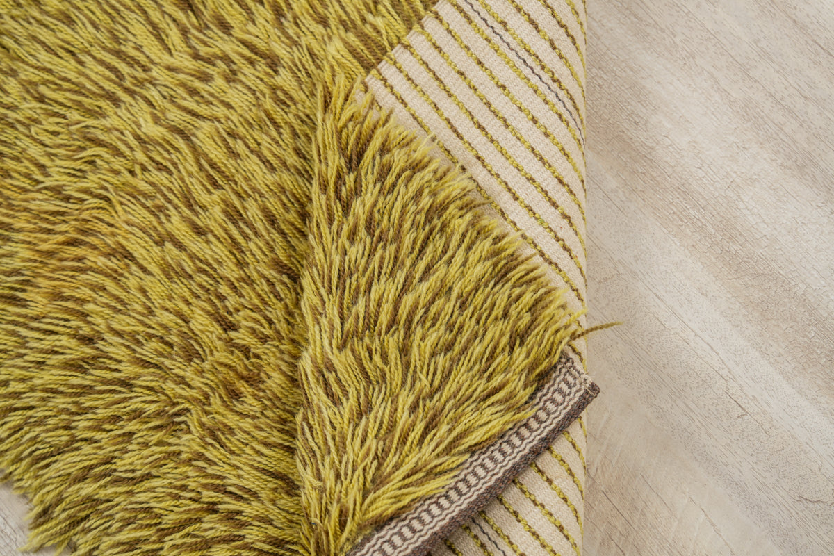 Vintage Scandinavian Rya Rug 3'2" x 1'10"