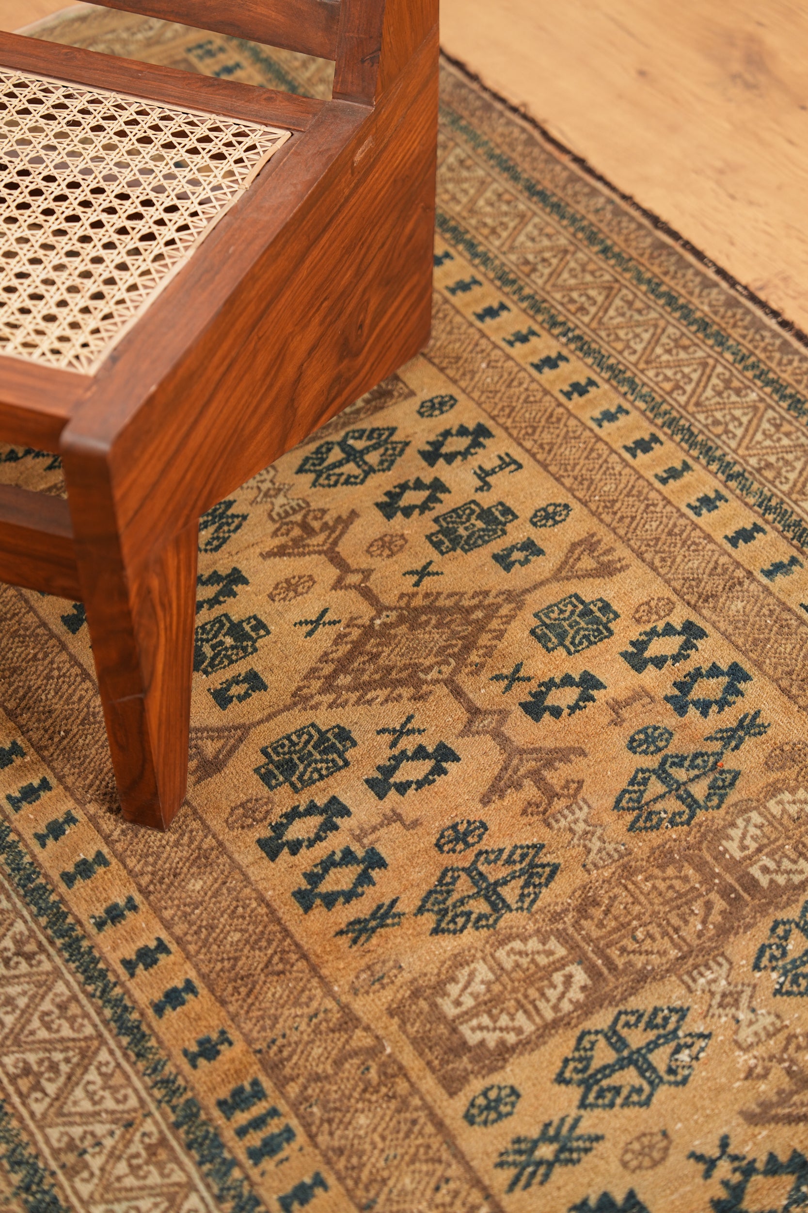 Vintage Turkmen Tribal Rug 6'5" x 3'3"