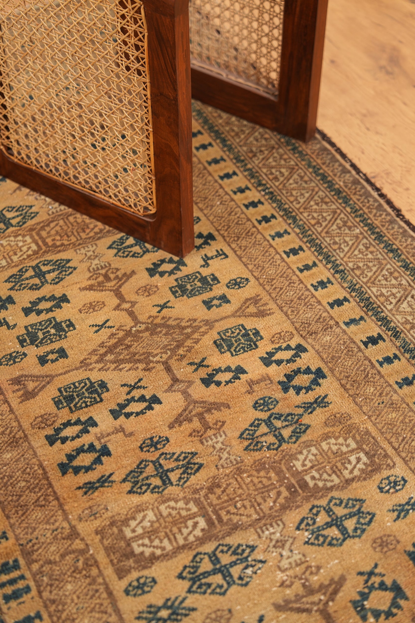 Vintage Turkmen Tribal Rug 6'5" x 3'3"