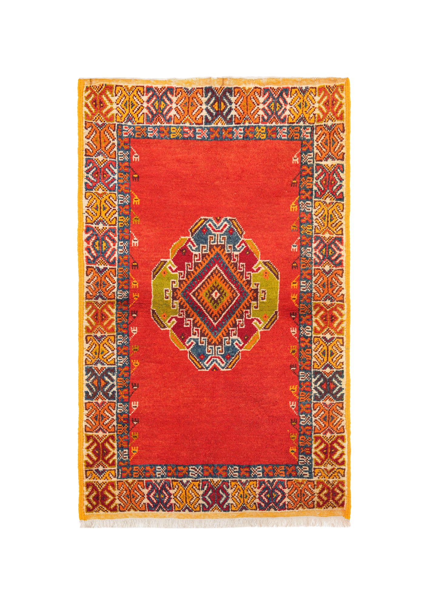 Vintage Moroccan Rug 4'9"x 3'