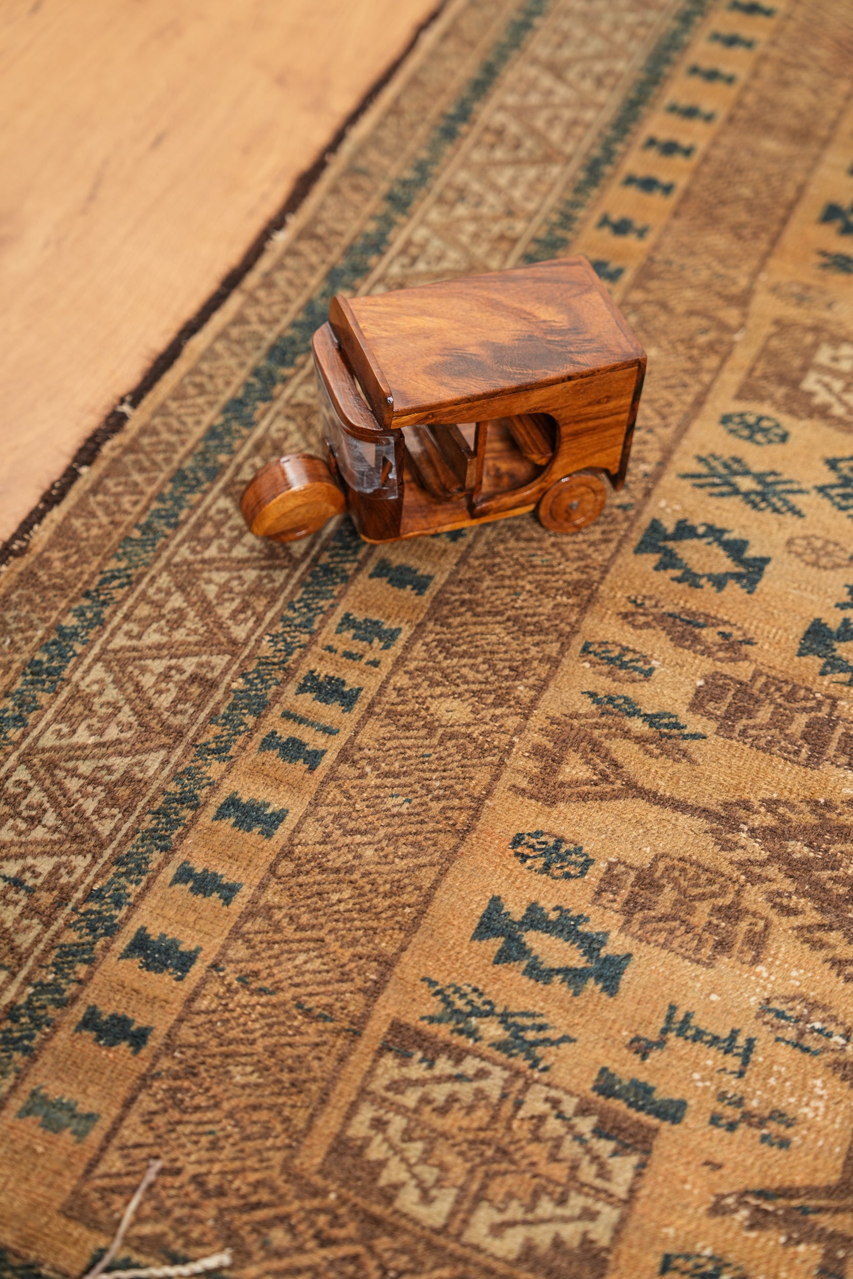 Vintage Turkmen Tribal Rug 6'5" x 3'3"