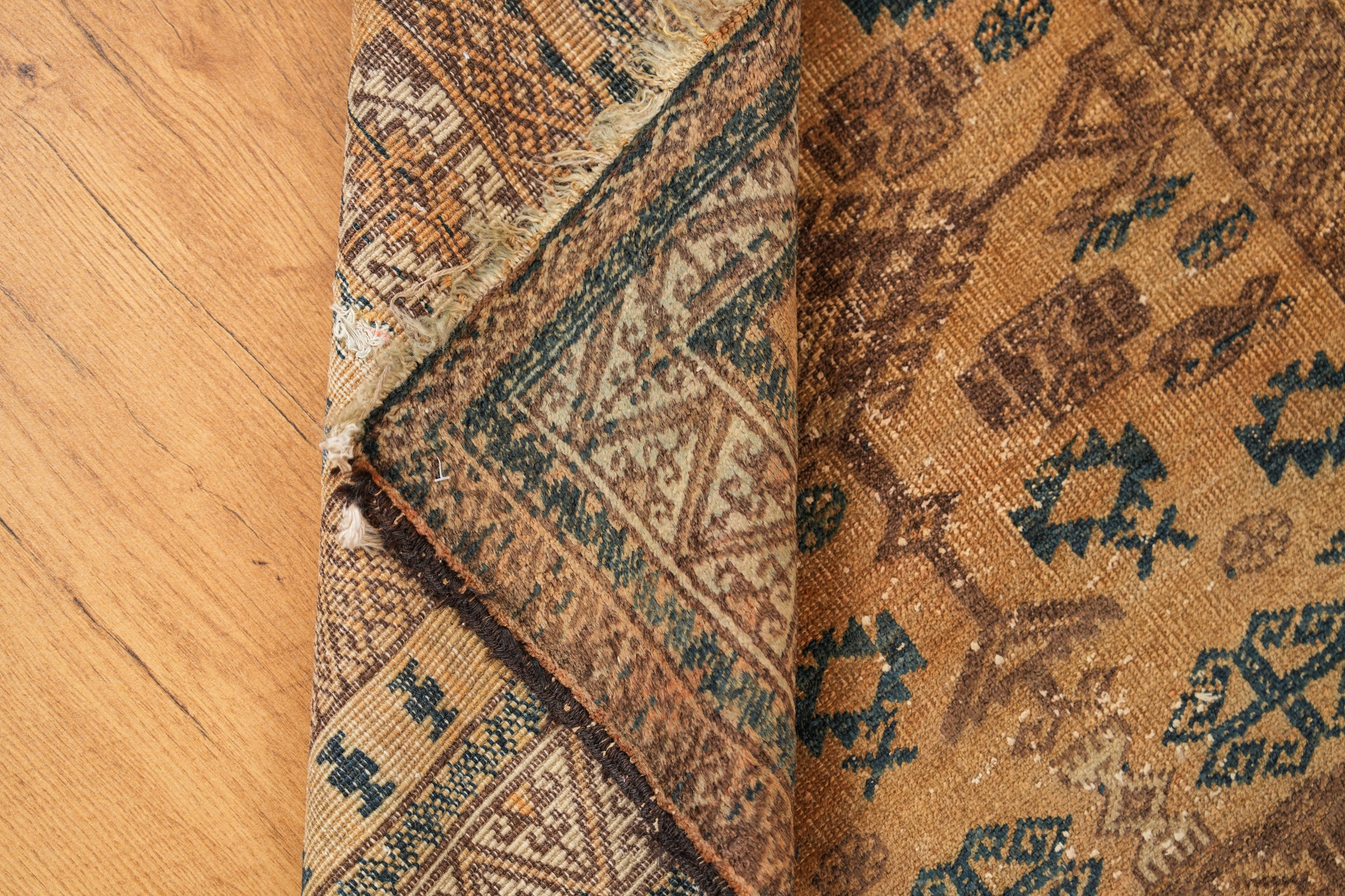 Vintage Turkmen Tribal Rug 6'5" x 3'3"