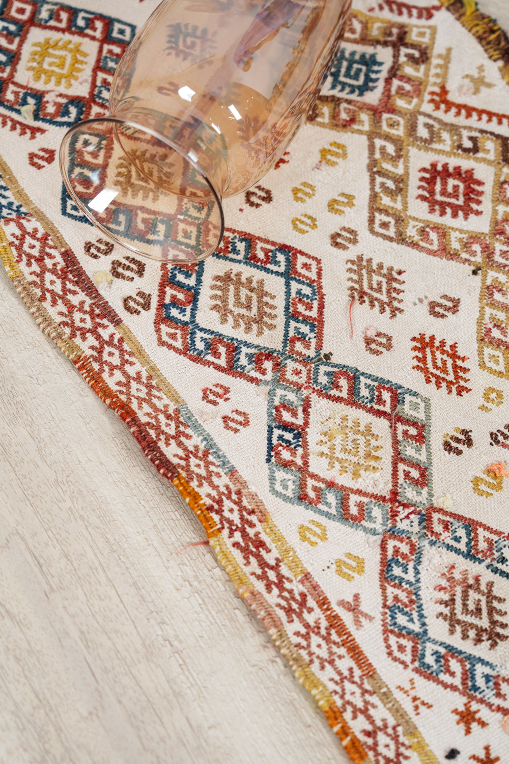 Vintage Turkish Cicim Yastik Kilim 4'9" x 1'2"