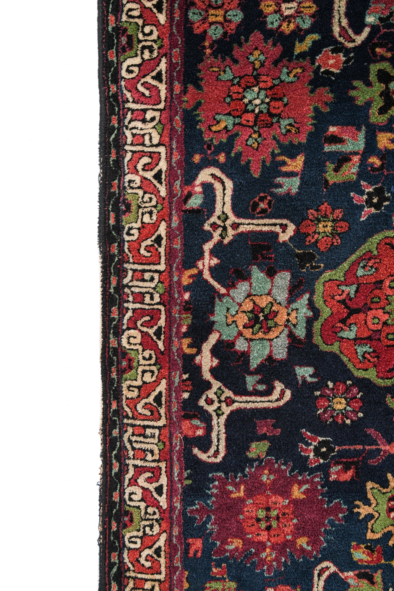 Antique Tetex German Kuba hook rug 5'8" x 3'