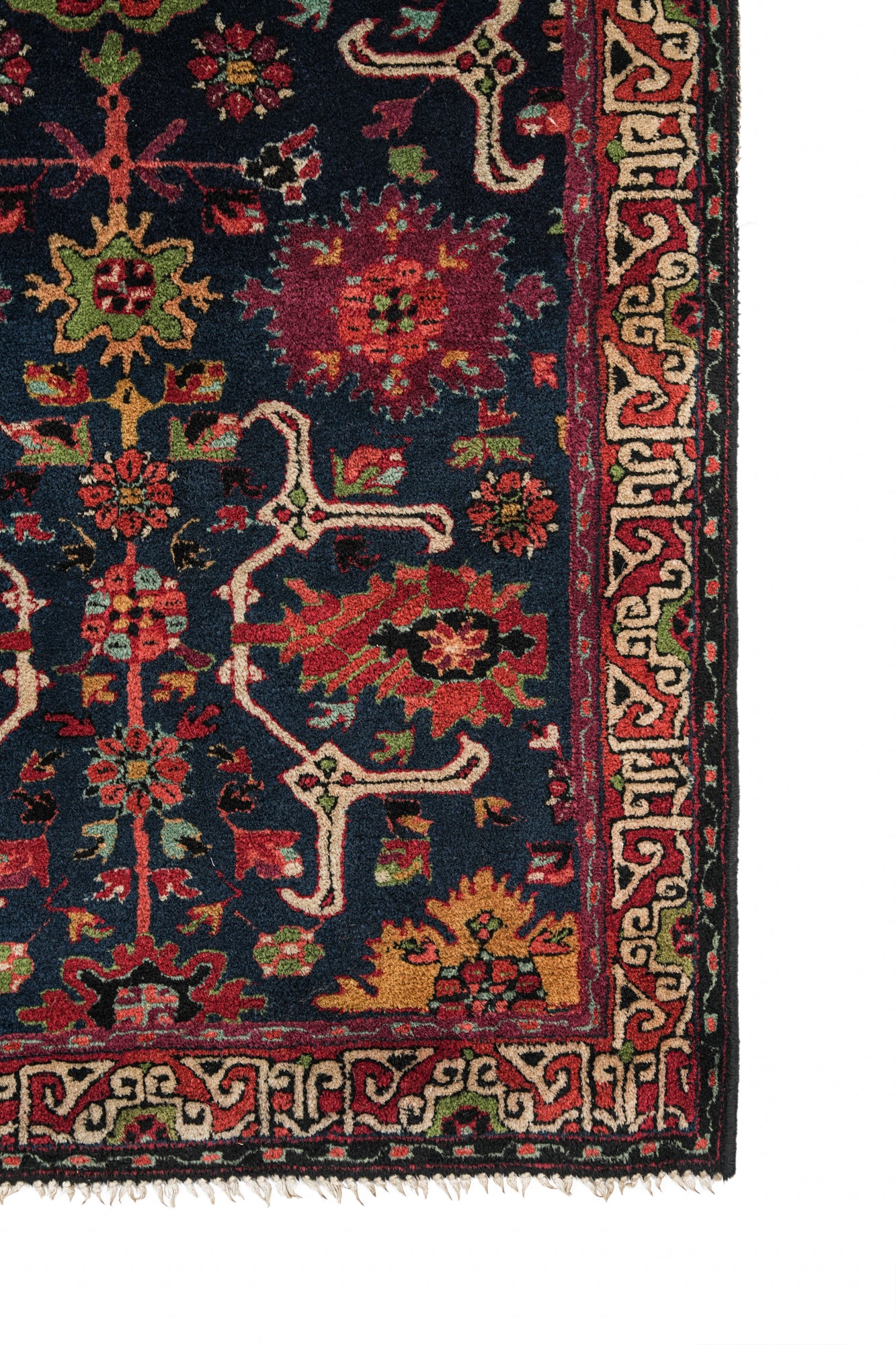 Antique Tetex German Kuba hook rug 5'8" x 3'