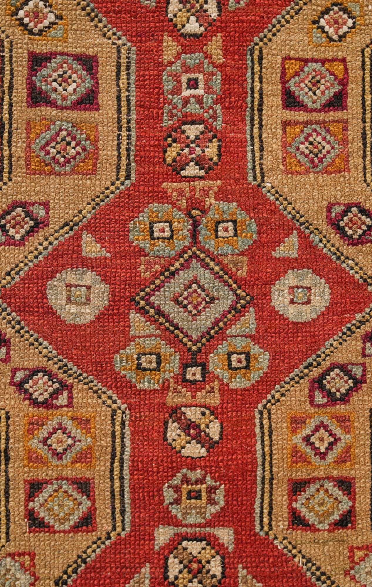Antique Anatolian Dazkiri yastik Rug 2'10" x 1'9"