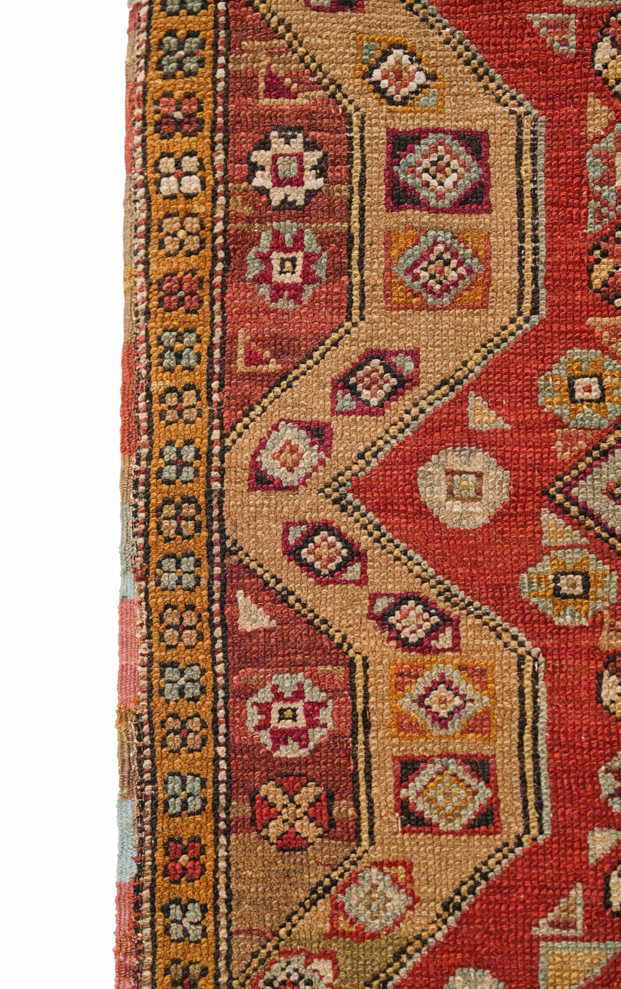Antique Anatolian Dazkiri yastik Rug 2'10" x 1'9"
