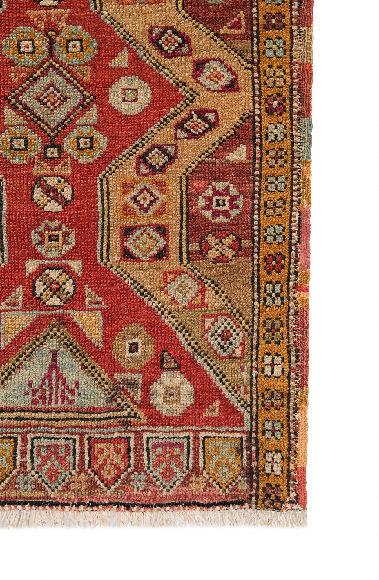 Antique Anatolian Dazkiri yastik Rug 2'10" x 1'9"