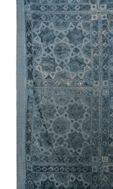 Vintage Indian Textile Embroidery 7'8" x 6'