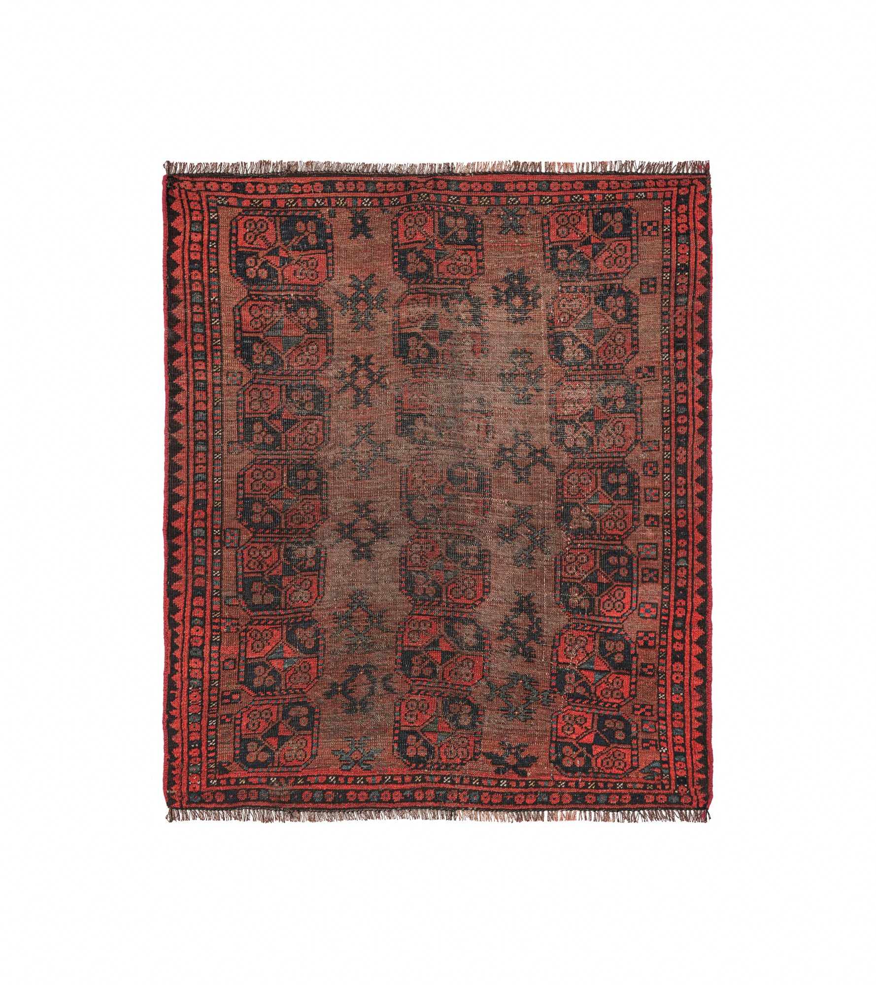 Antique Turkmen Ersari Rug 4'2" x 3'8"