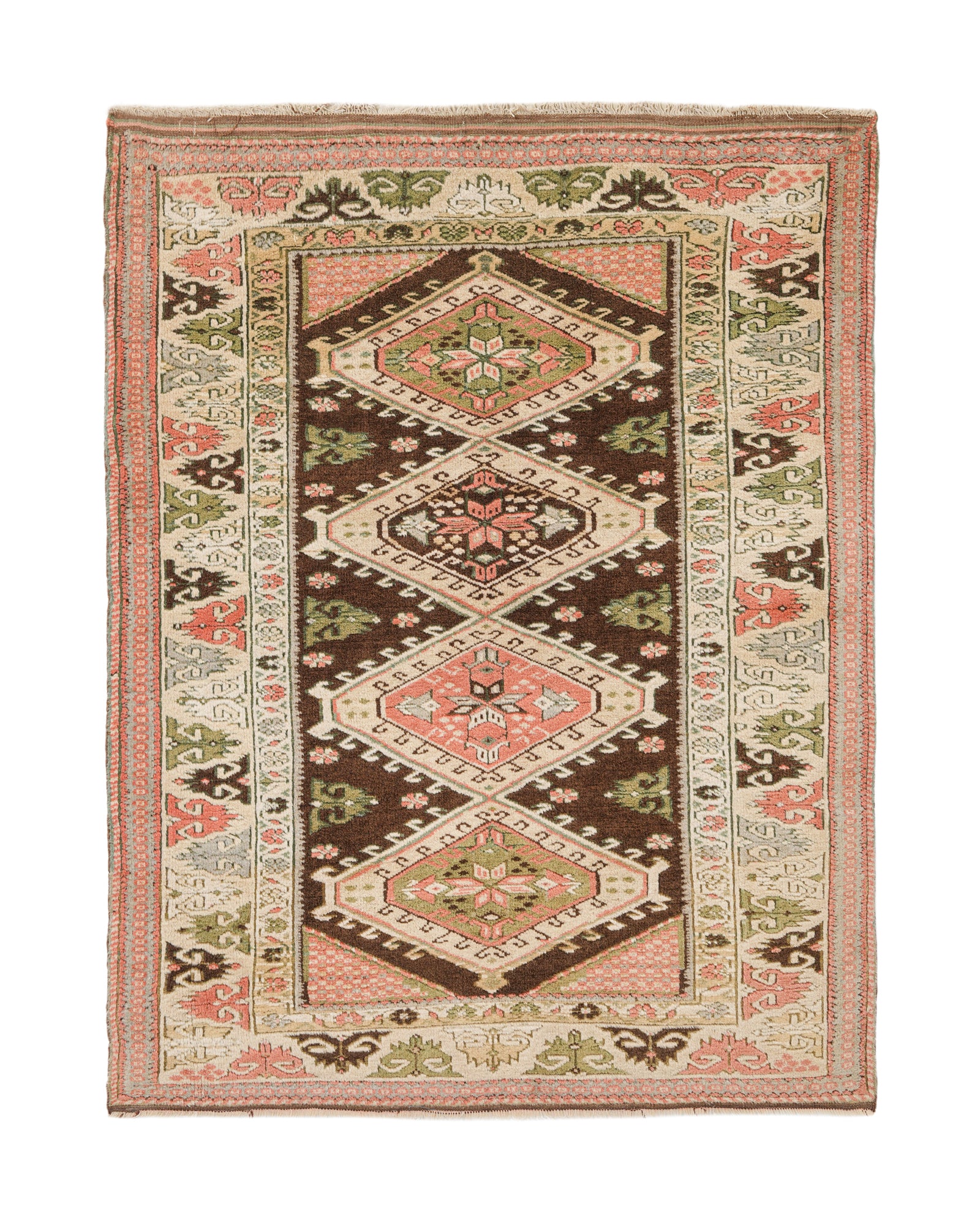 Vintage Turkish Konya Rug 4'7" x 3'8"