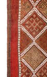 Vintage Turkish Lumbar Kilim Pillow 3'10" x 2'