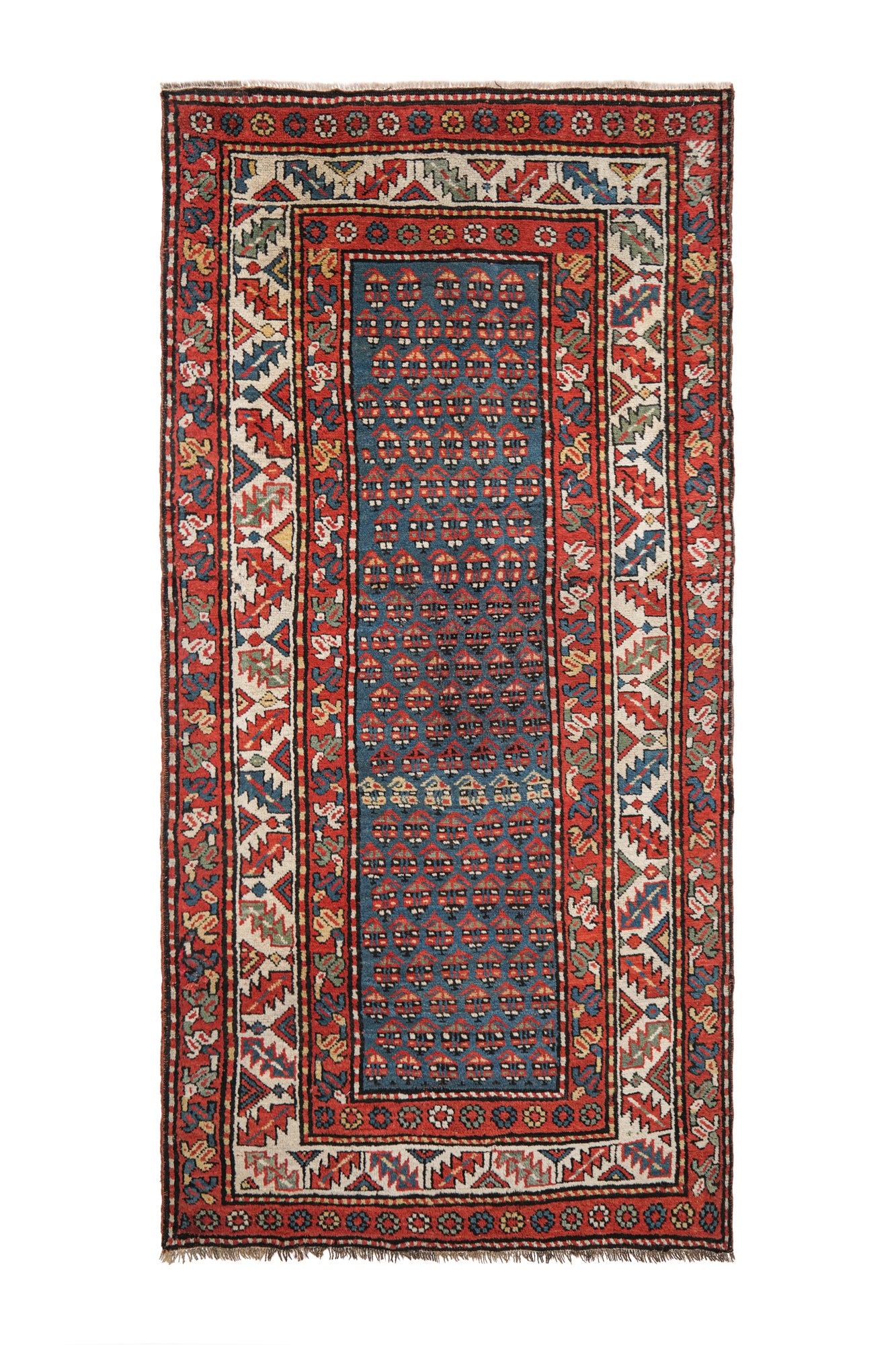 Antique Caucasian Kazak Rug 7'9" x 3'8"