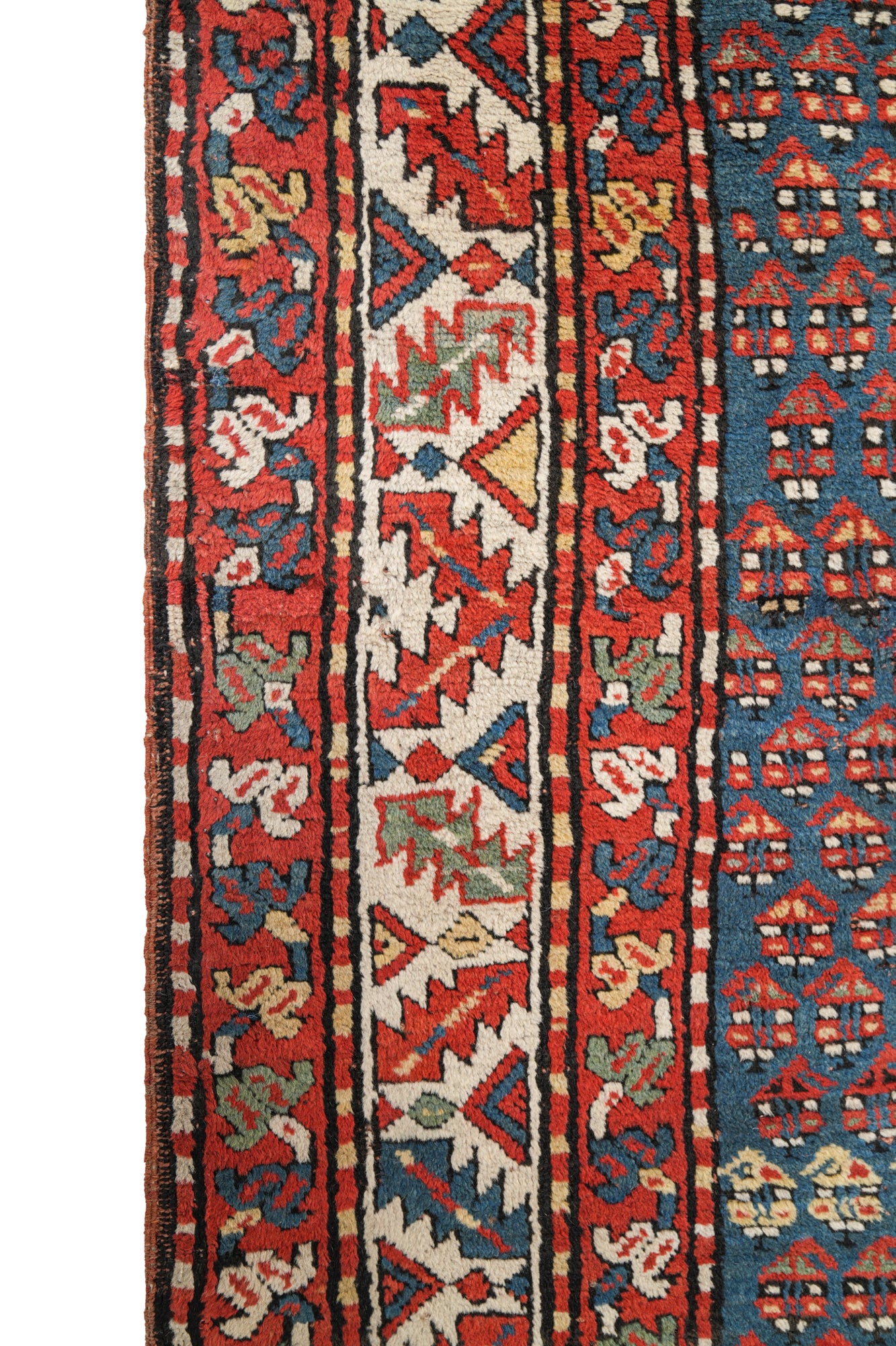 Antique Caucasian Kazak Rug 7'9" x 3'8"
