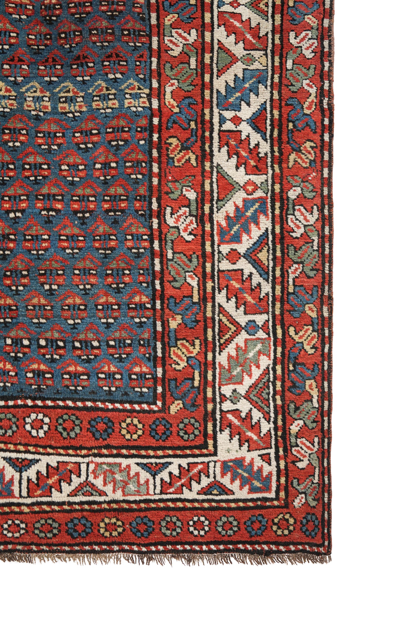 Antique Caucasian Kazak Rug 7'9" x 3'8"
