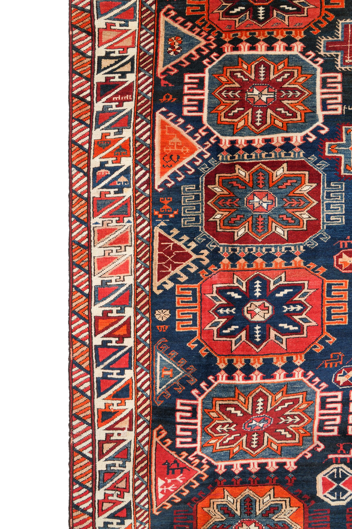 Antique Caucasian Shirvan Rug 9'7" x 5'5"