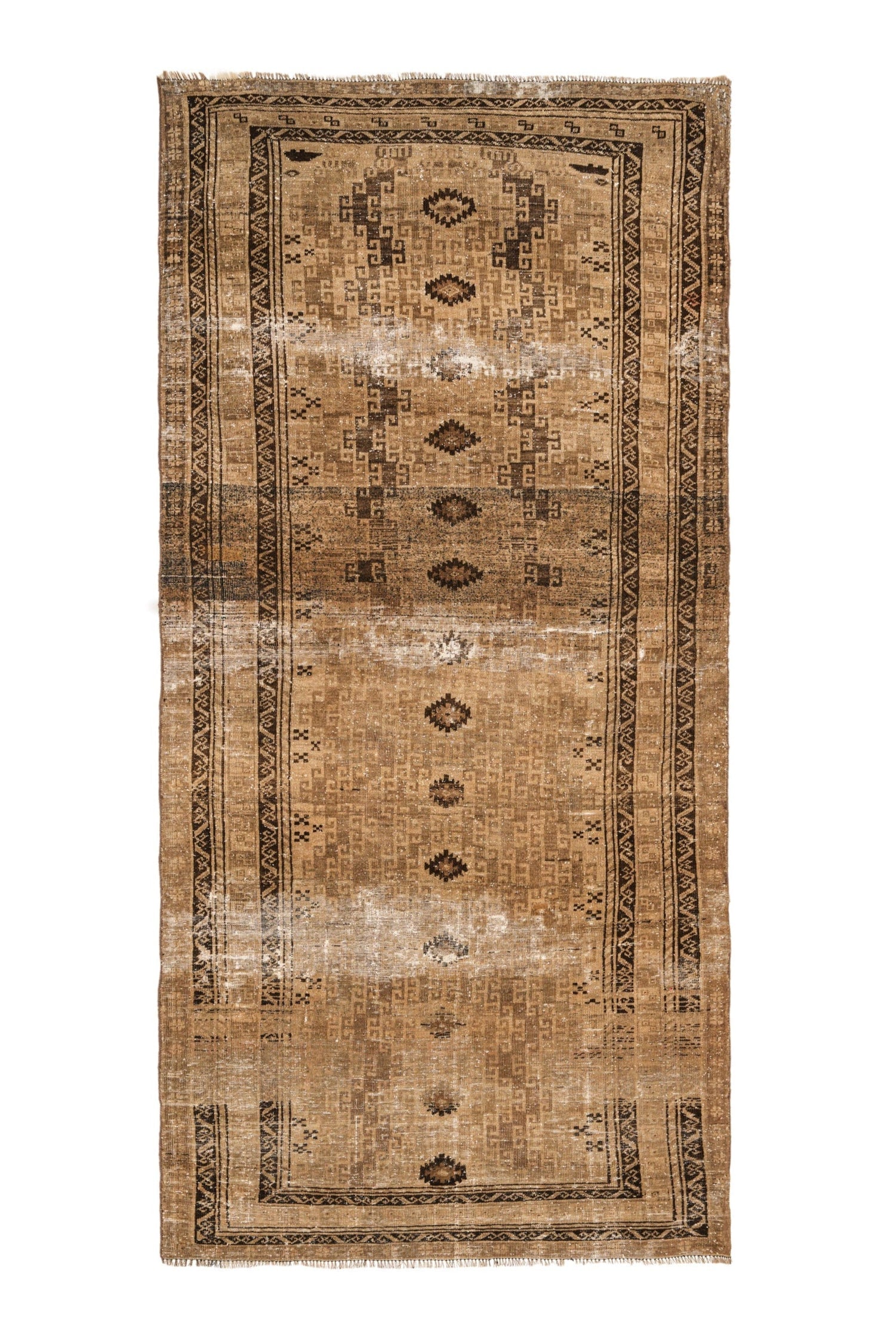 Vintage Turkmen Kelleh Rug 9' x 4'3"