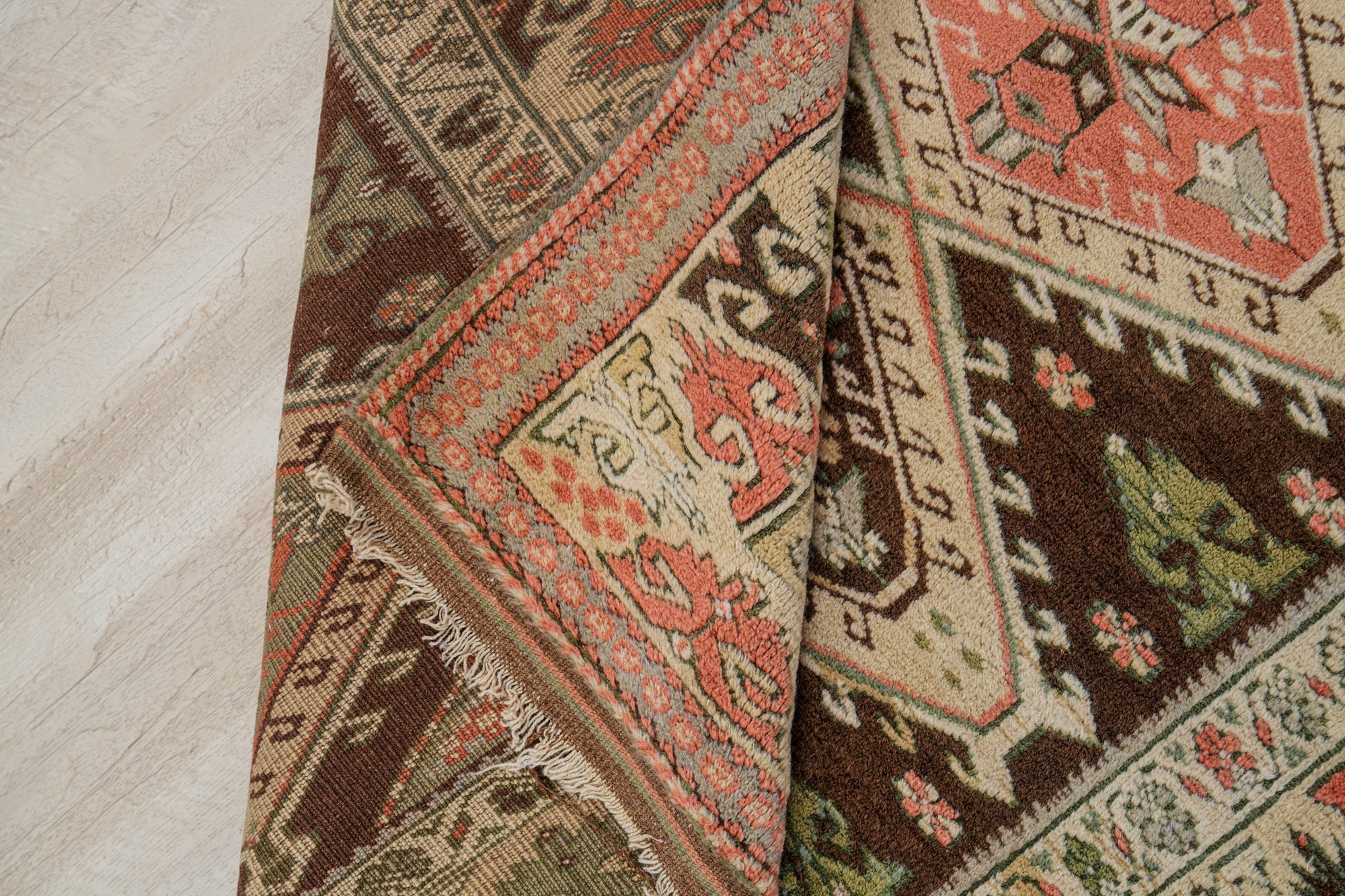 Vintage Turkish Konya Rug 4'7" x 3'8"