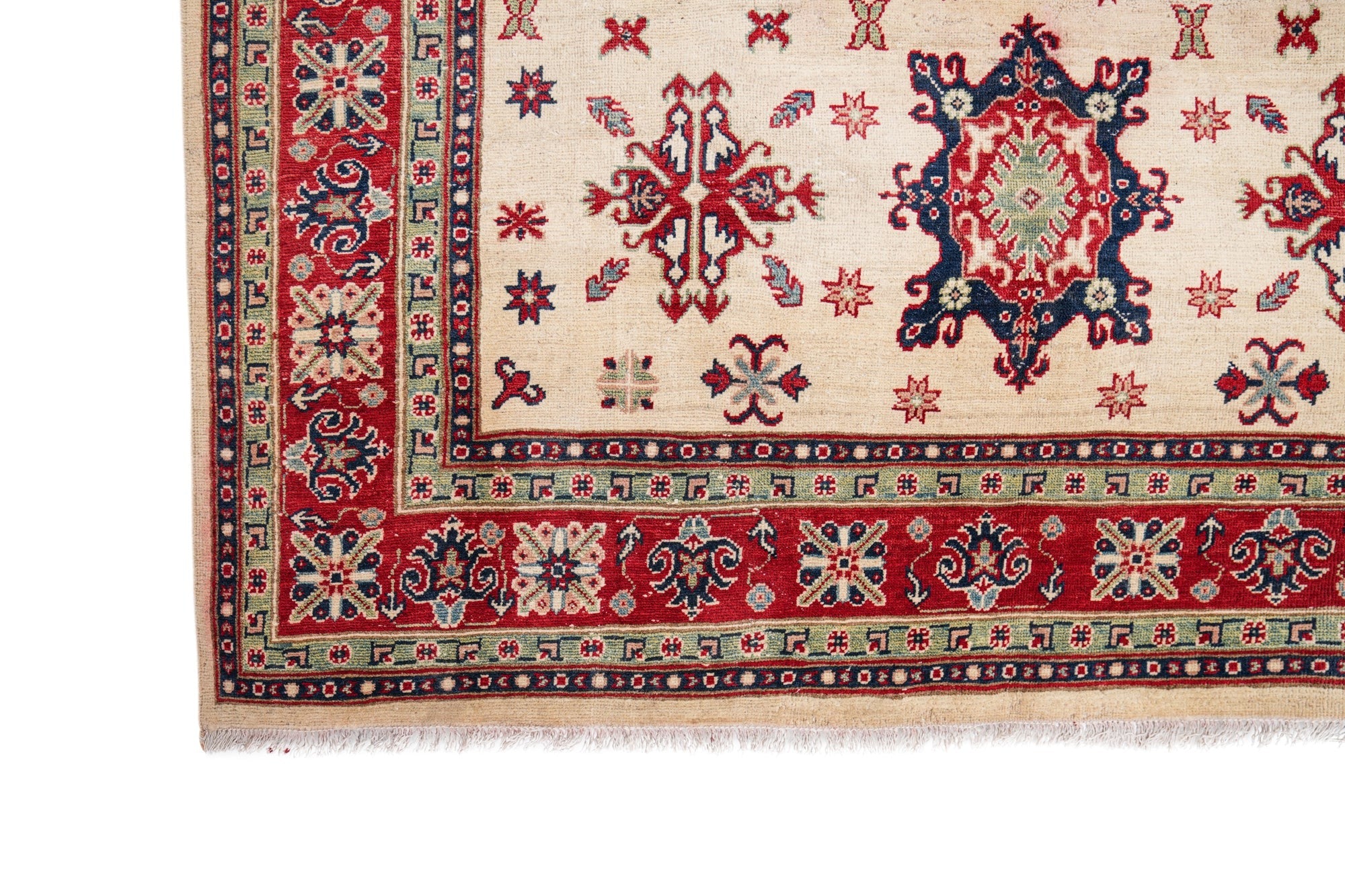 Vintage Afghan Kazak Rug 9'5" x 6'8"