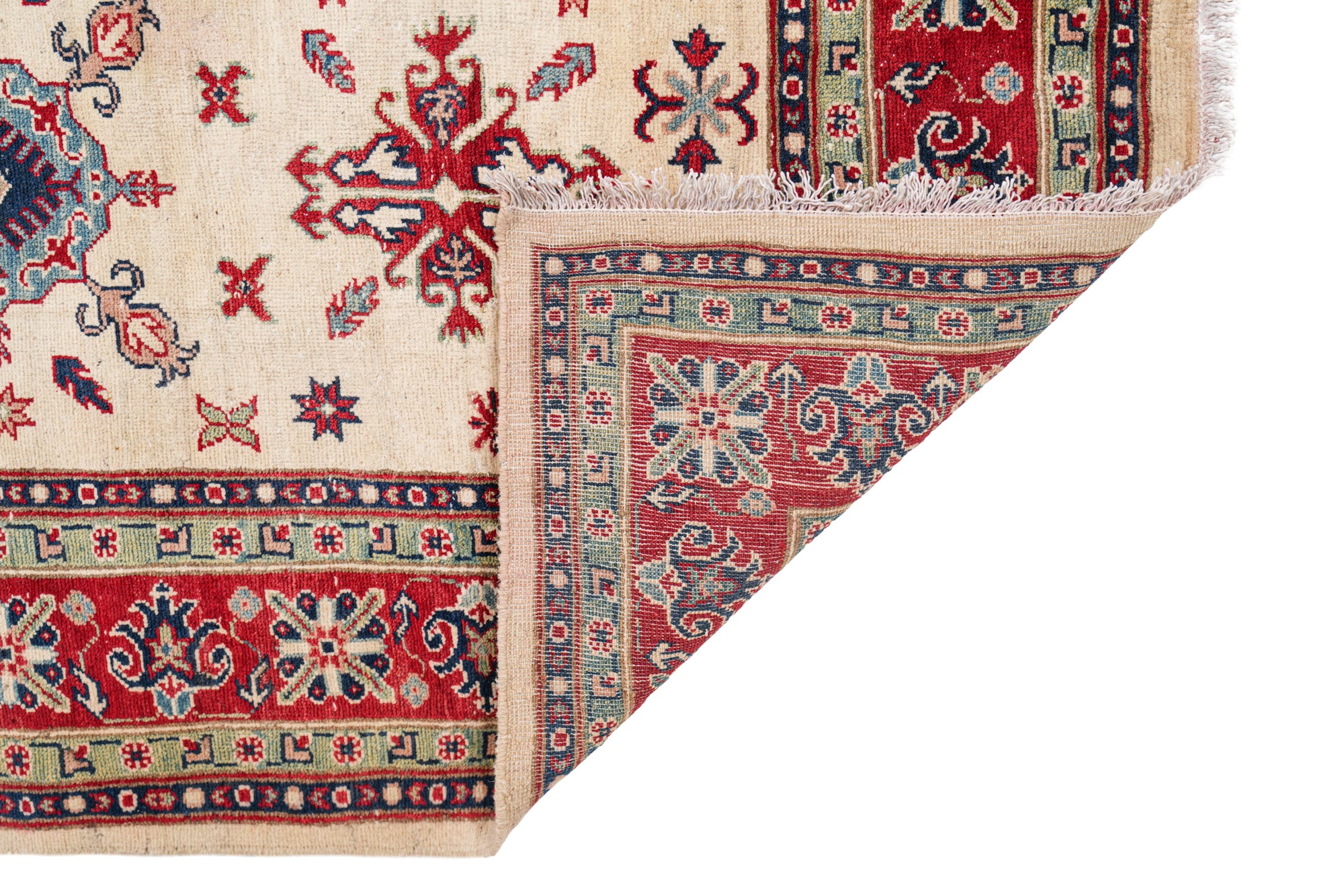 Vintage Afghan Kazak Rug 9'5" x 6'8"