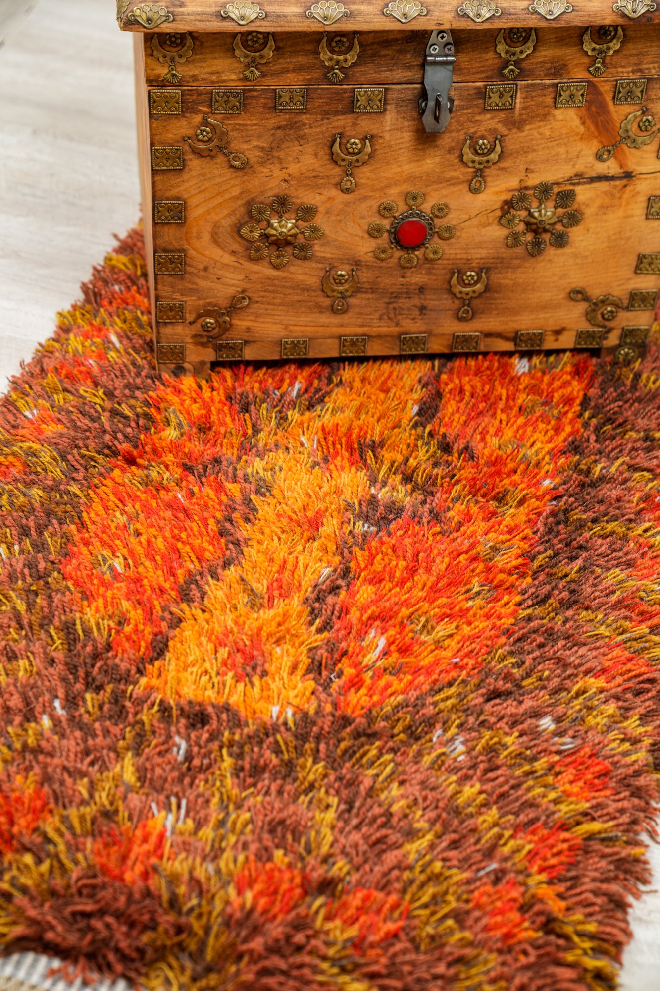 Vintage Scandinavian Rya Rug 3'5"x 2'