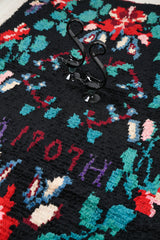 Antique Scandinavian Wedding Rya Rug 6' x 3'10"