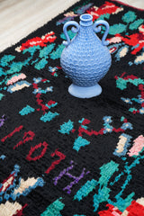 Antique Scandinavian Wedding Rya Rug 6' x 3'10"