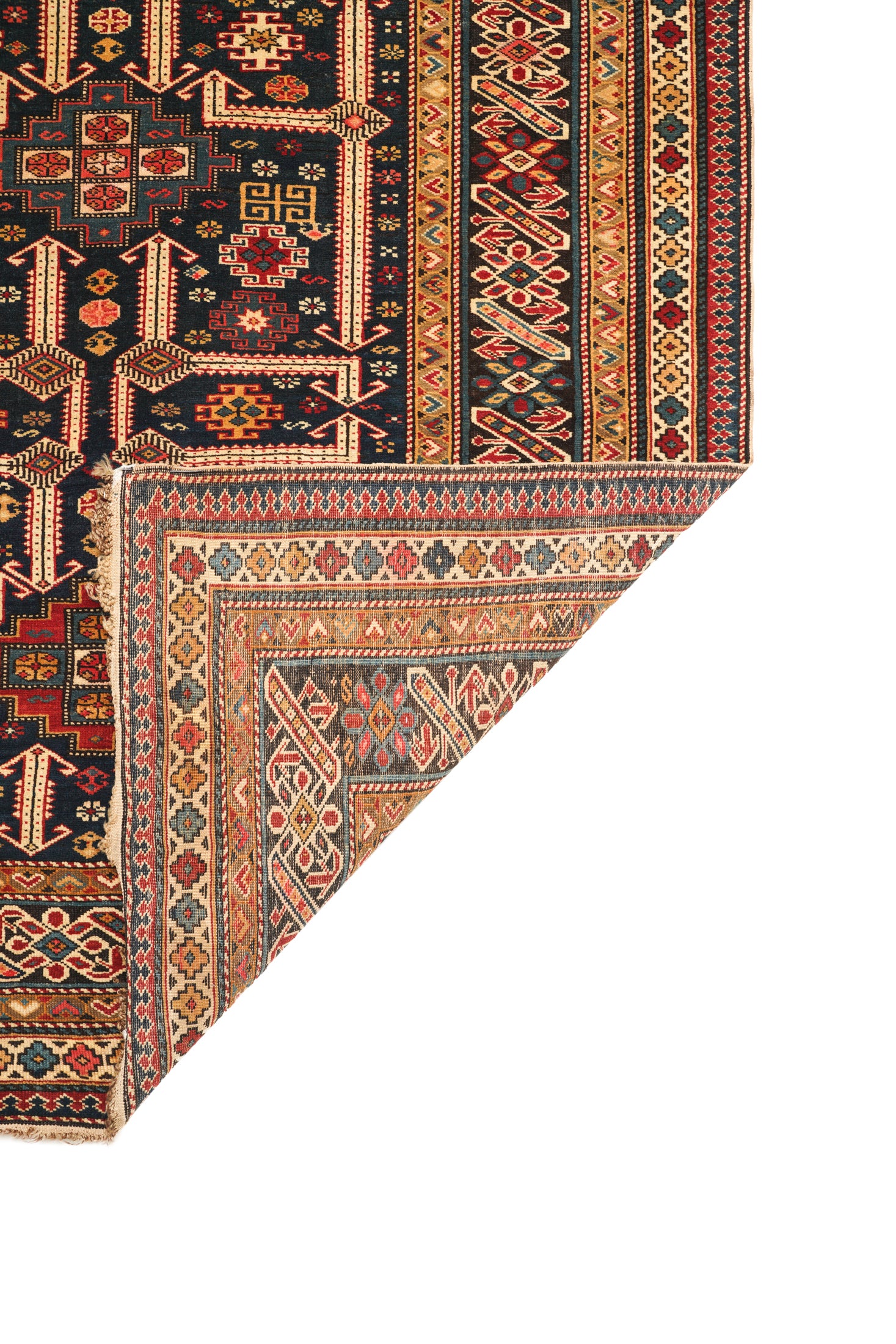 Antique Caucasian Shirvan Chichi Rug 5'9" x 4'