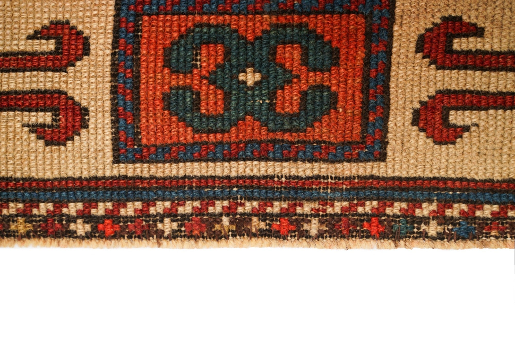 Antique Caucasian Karachopf Kazak Rug 2' x 1'5" Fragment