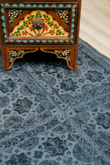 Vintage Indian Textile Embroidery 7'8" x 6'