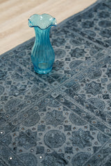 Vintage Indian Textile Embroidery 7'8" x 6'