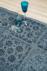 Vintage Indian Textile Embroidery 7'8" x 6'