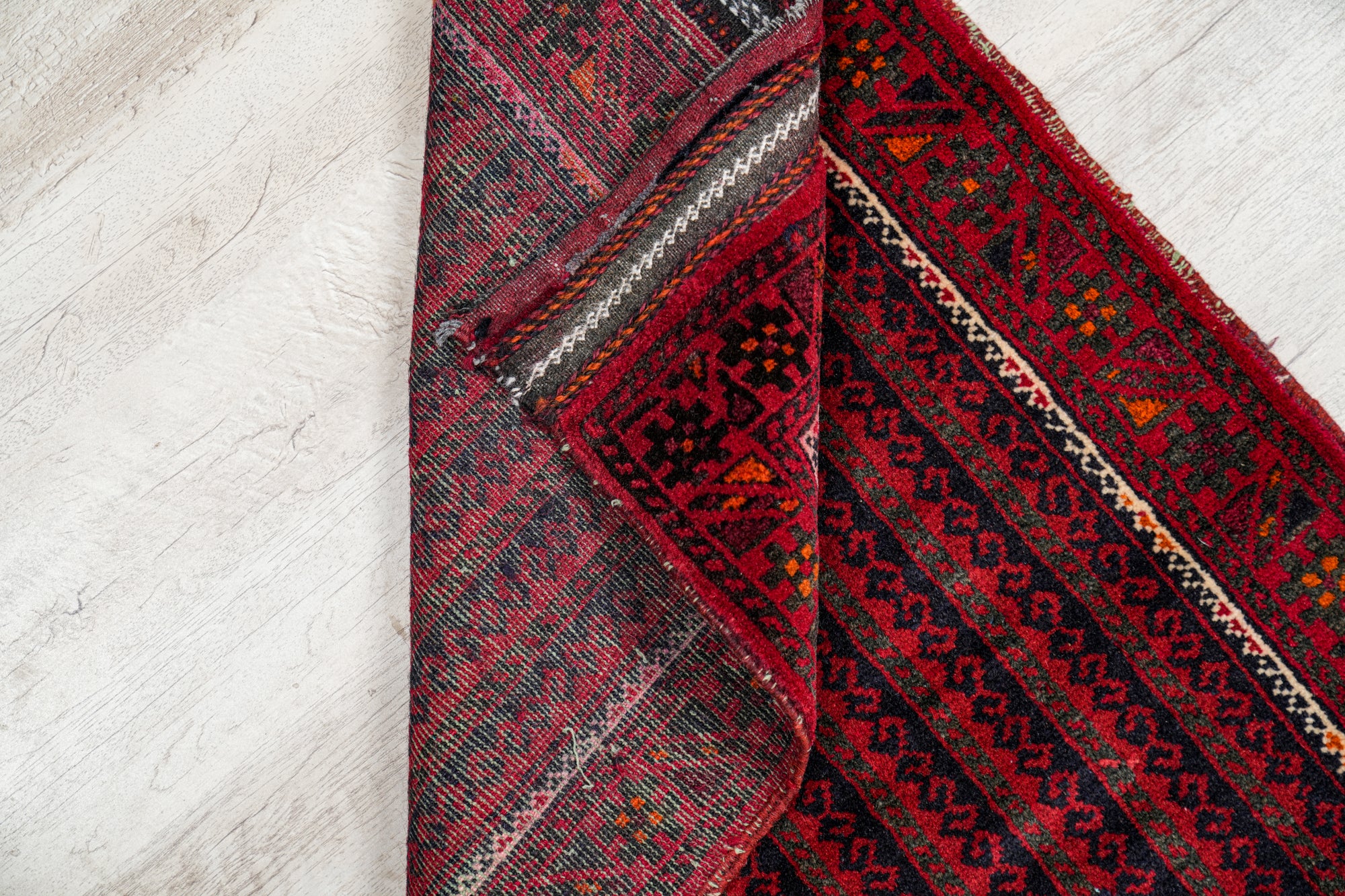 Vintage Turkoman Baloch Rug 3'8" x 2'