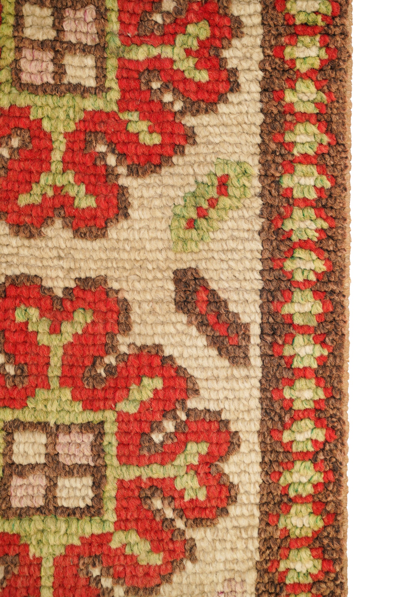 Vintage Turkish Oushak Rug 2'9" x 1'6"
