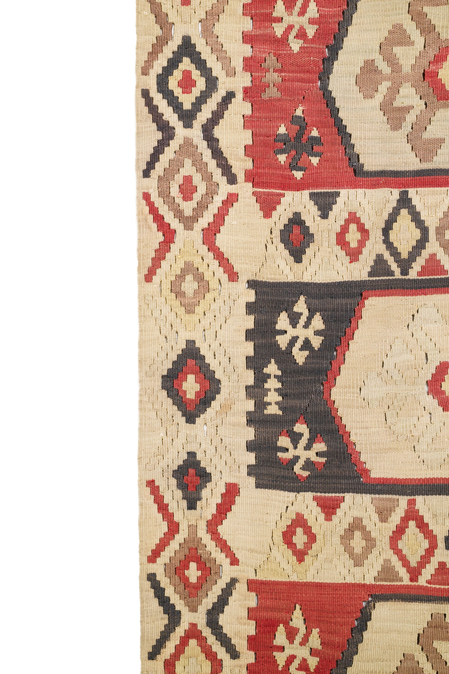 Vintage Rare Silk Turkish Sivas Kilim 5'3" x 3'7"