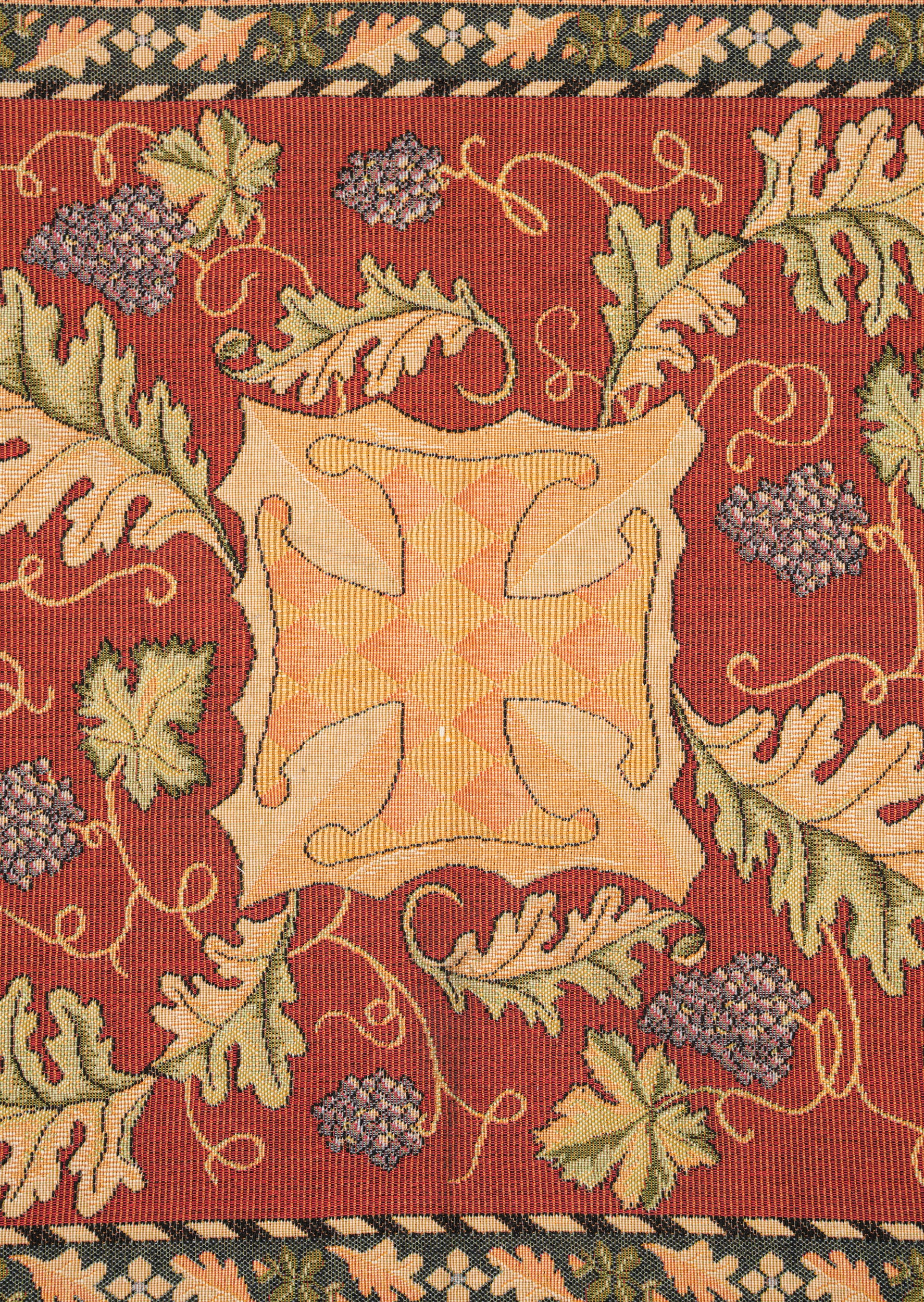Vintage European Flemish Tapestry 2'4" x 2'4"