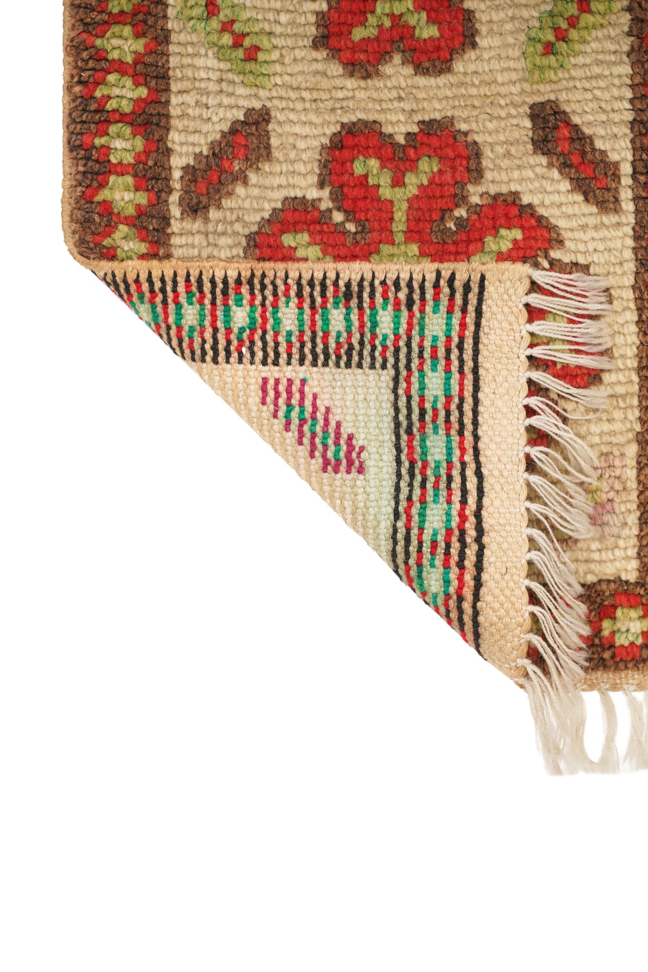 Vintage Turkish Oushak Rug 2'9" x 1'6"