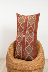 Vintage Turkish Lumbar Kilim Pillow 3'10" x 2'