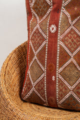 Vintage Turkish Lumbar Kilim Pillow 3'10" x 2'