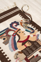 Vintage Aztec Tapestry 3'6" X 2'1"